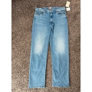 Mother Jeans Free People Size 31 NWT The Ditcher Zip Flood Straight Leg Designer